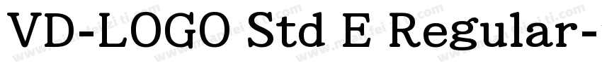 VD-LOGO Std E Regular字体转换